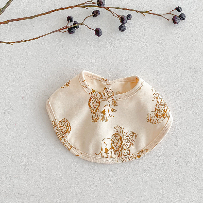 Spring and Autumn Baby Bibs Double-layer Cotton Bibs Baby Bibs Scarf Children's Cute Bibs Four Seasons
