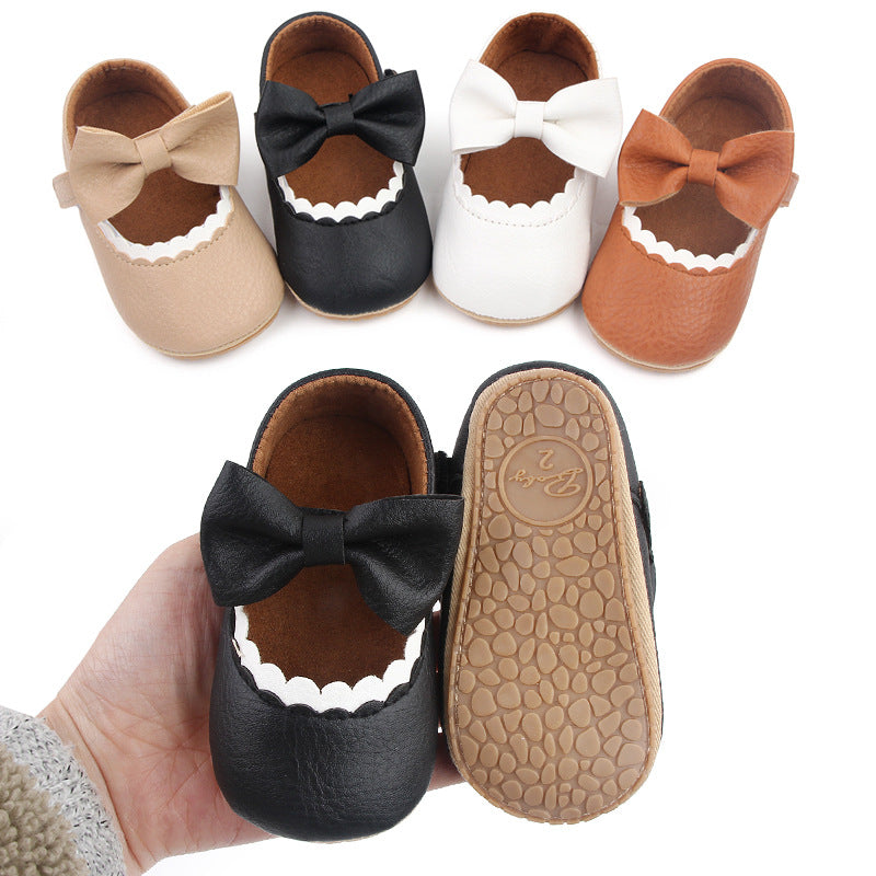0-1 year old baby shoes PU leather princess shoes soft bottom baby shoes spring wholesale 2766