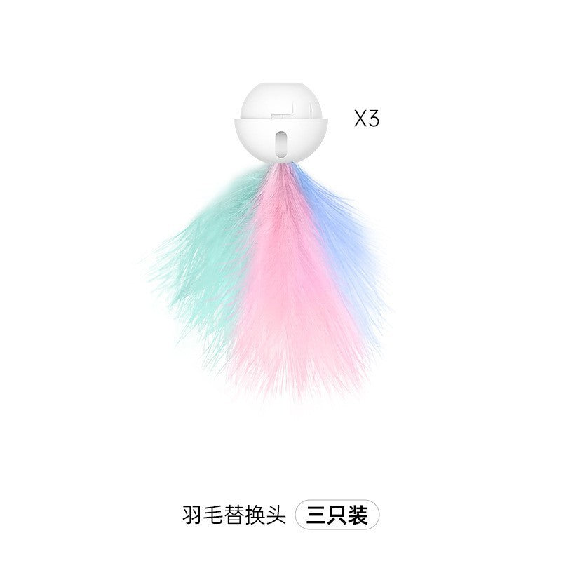 Gravity pet laser cat teaser cat self-entertainment feather replacement can add catnip pet supplies kitten toy