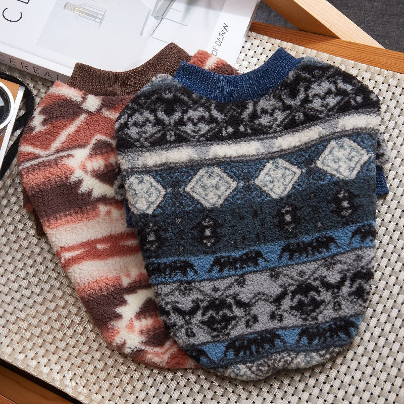 Dog sweatshirt factory batch cross-border e-commerce pet Christmas flannel French bulldog pet clothes hairless cats and dogs plus velvet