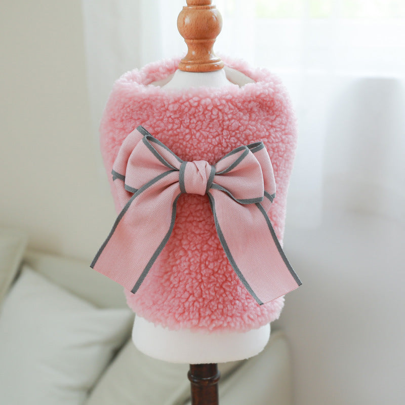 Spot cross-border hot-selling pet puppy and cat clothes source factory autumn and winter new lambskin fragrance vest