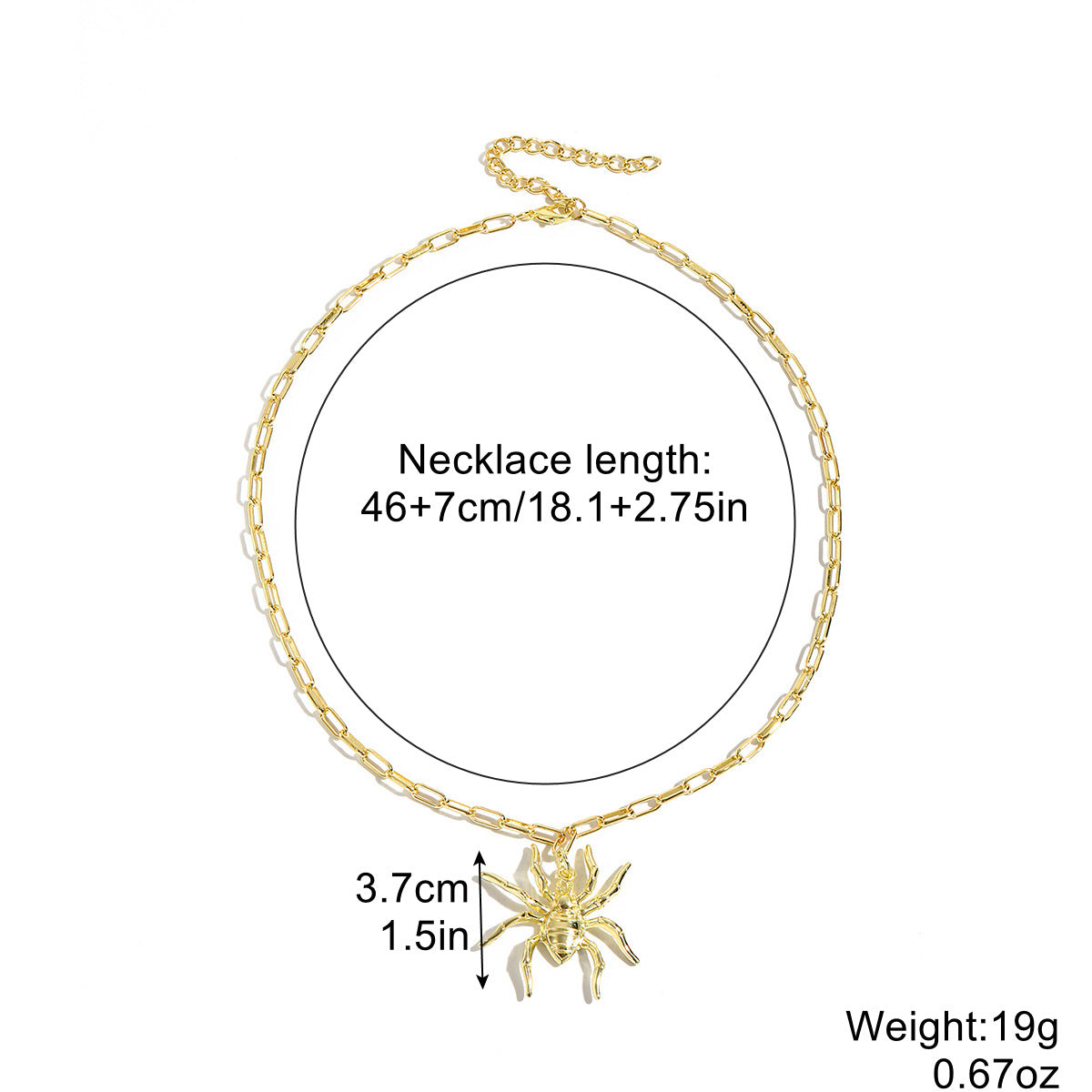 European and American Cross-Border Gothic Jewelry Halloween Jewelry Dark Bat Ghost Skeleton Pumpkin Spider Halloween Necklace