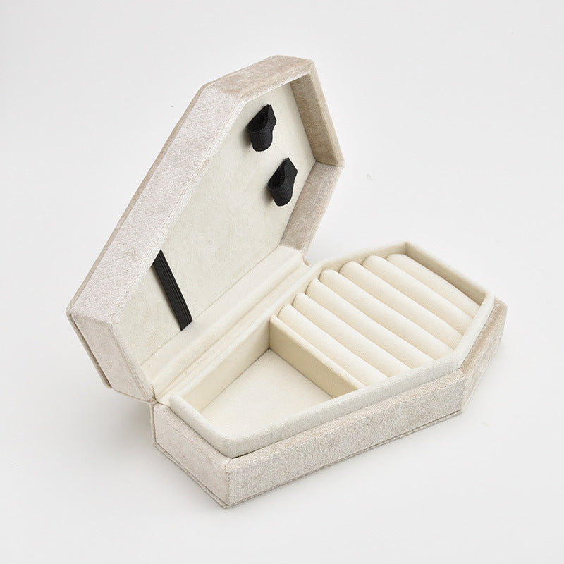 Jewelry Storage Box Halloween Black Velvet Necklace Coffin Velvet Cloth Jewelry Storage Jewelry Box