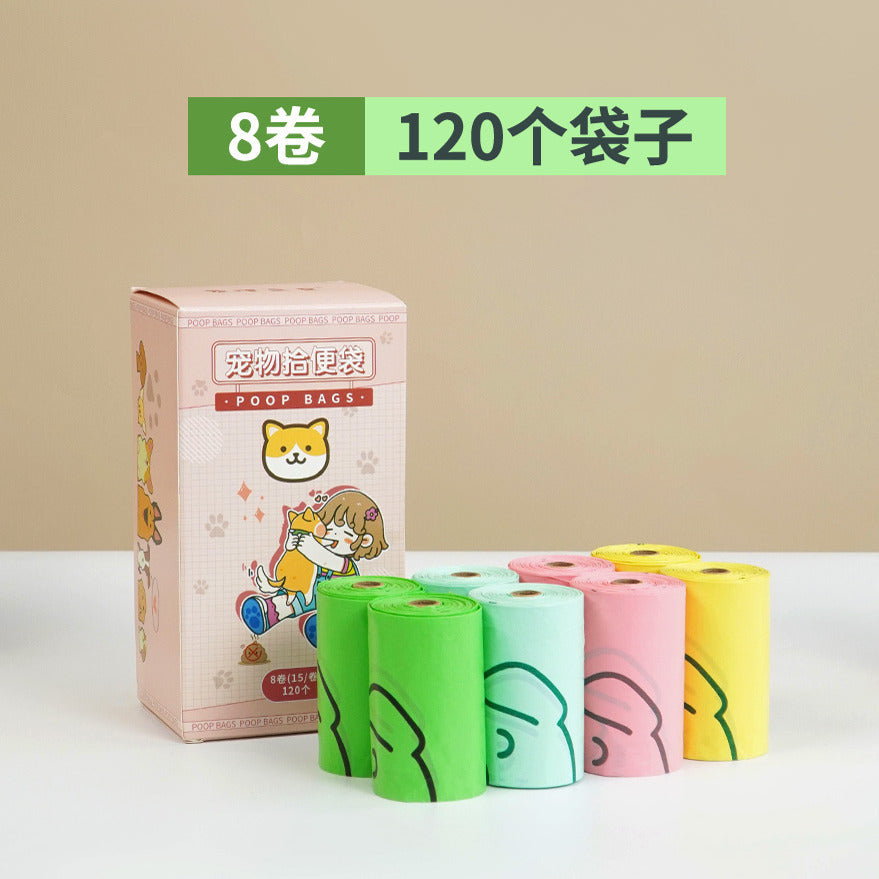 Foldable toilet for pet dogs when going out, no dirty hands needed for picking up poop, garbage bag, dog walking cleaning supplies