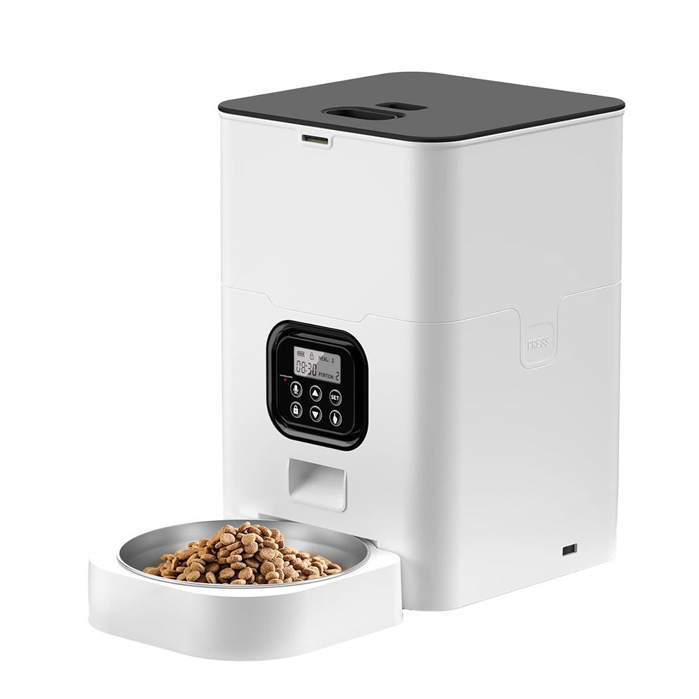 Pet fully automatic APP feeder square cat and dog feeder WIFI intelligent timing quantitative double meal feeder
