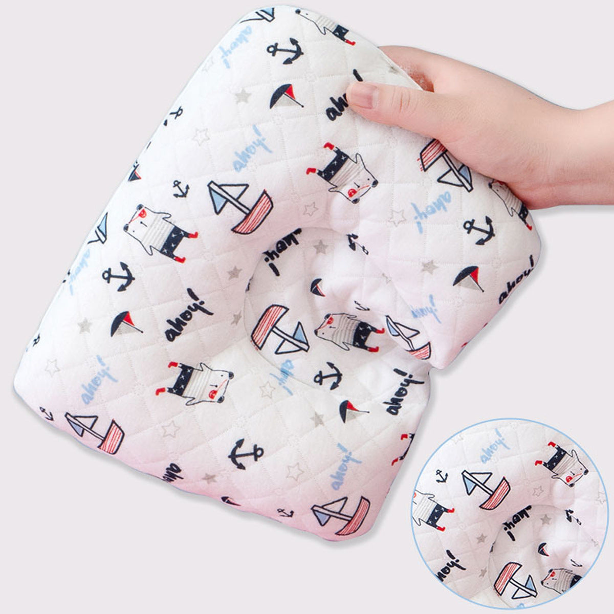 Baby pillow 0-6 months baby special shaping pillow U-shaped breathable round baby pillow newborn children pillow cross-border