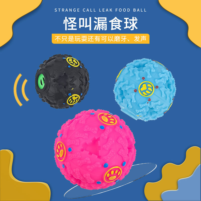 Screaming ball leaking food ball dog toy leaking food ball alone to hide food large dog teether pet slow food ball 6