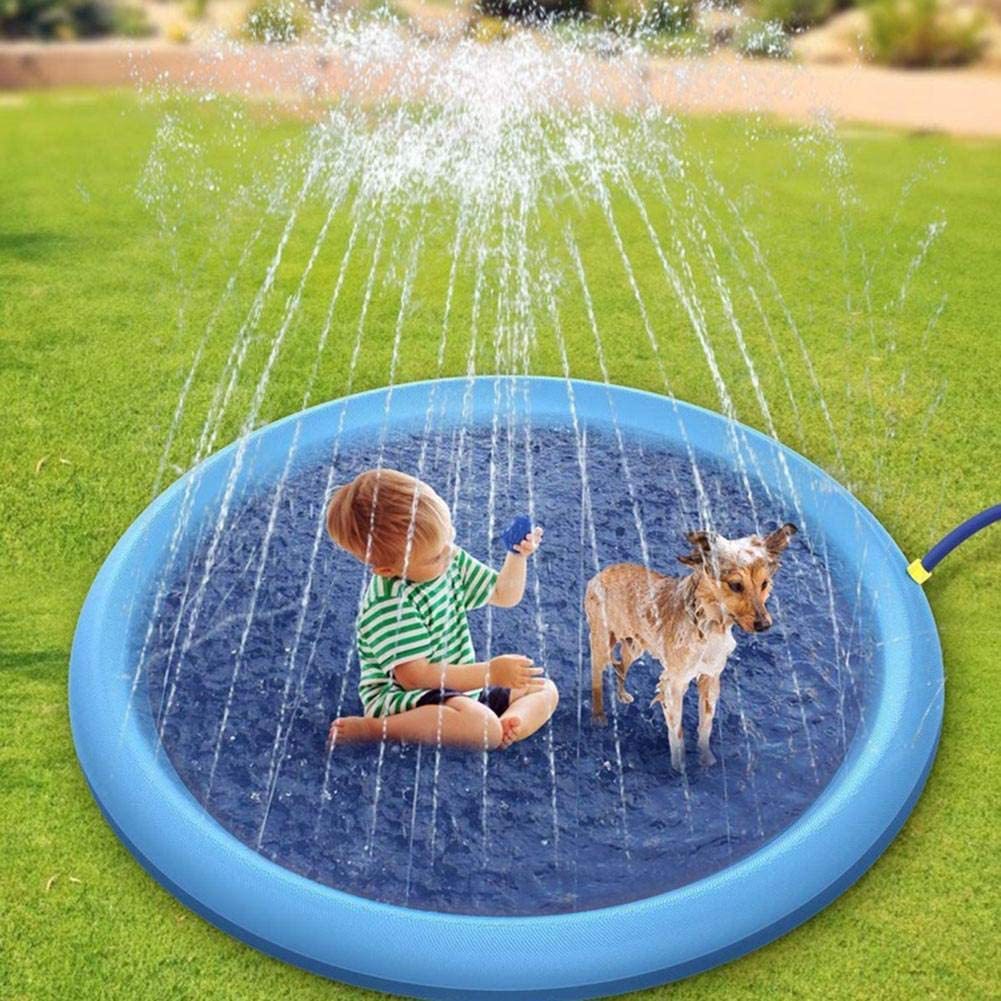 Cross-border spot PVC water spray mat summer outdoor thick non-slip children's pet lawn water spray mat fountain toy