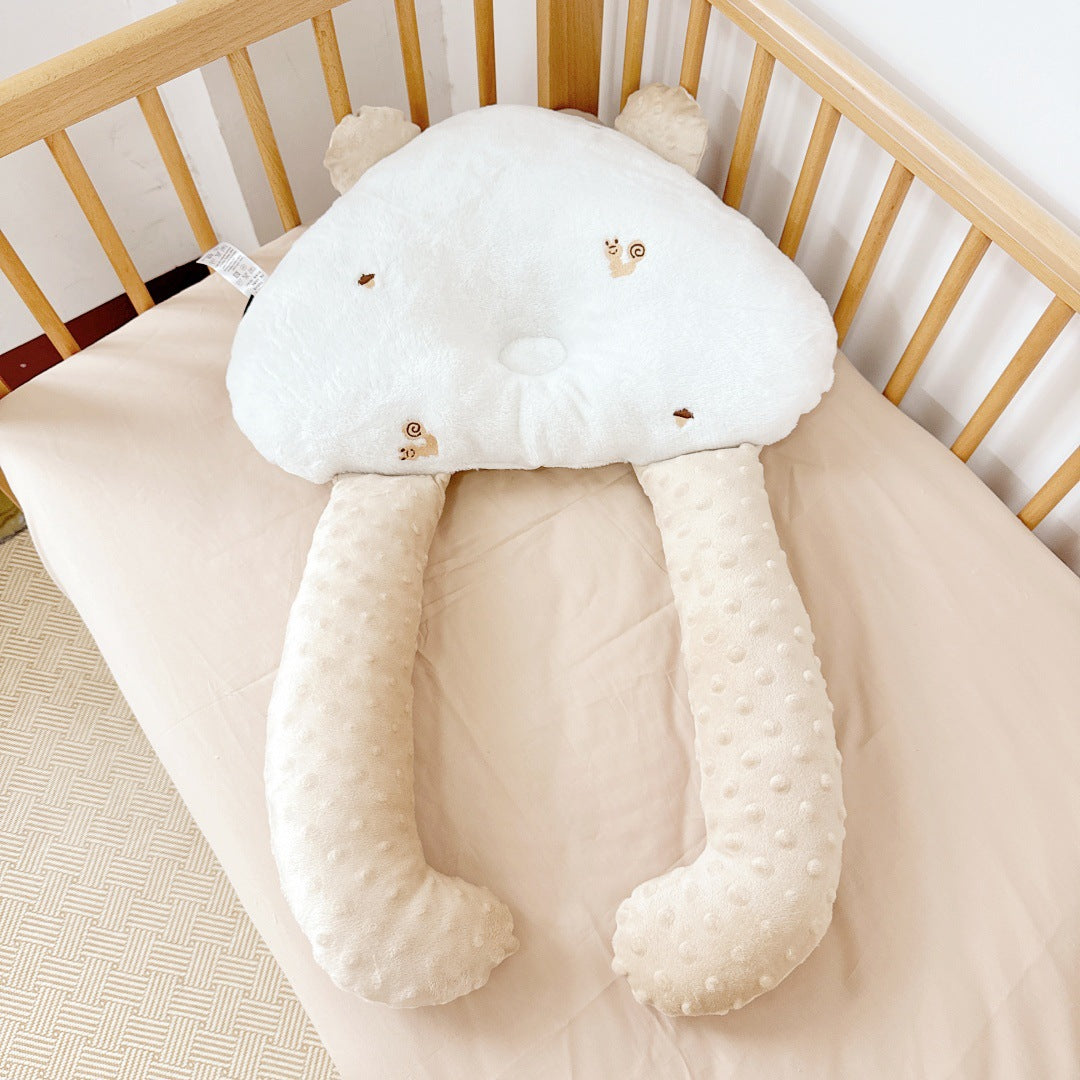 ins baby comfort pillow bean velvet U-shaped pillow anti-head tilt shaping pillow anti-startle baby sleeping pillow