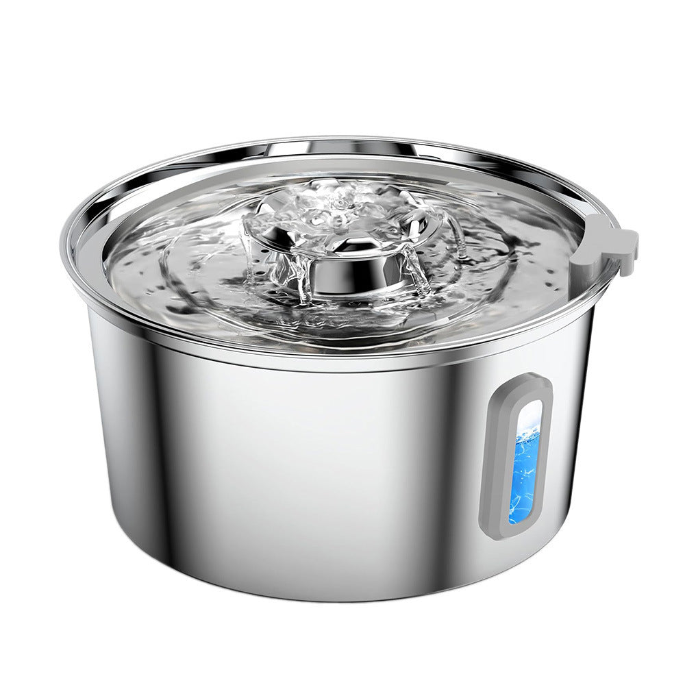 Source factory stainless steel pet smart water dispenser automatic circulation water 3.2L large capacity cat and dog water feeder