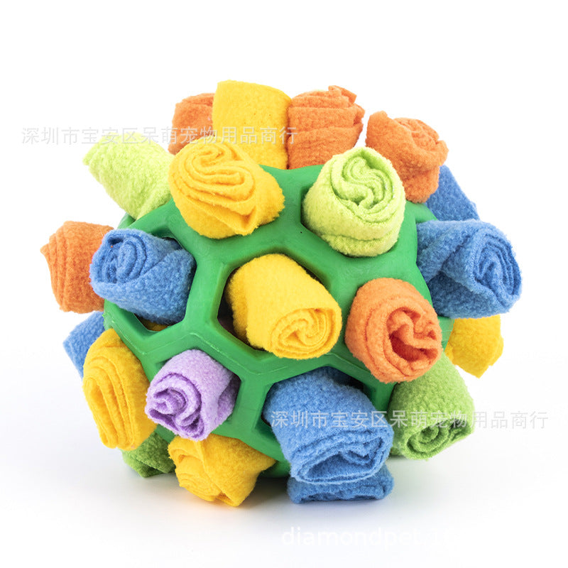 Pet Sniffing Fried Ball Toy Dog Blind Box Hidden Food Bubble Rubber Ball Sniffing Puzzle Anti-Demolition Home Toy