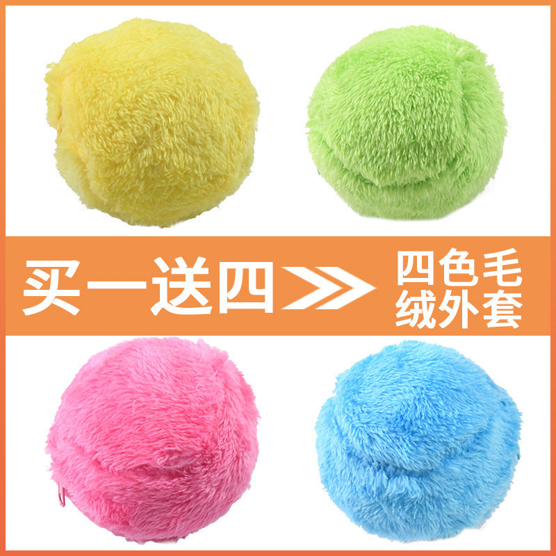 New Export Genuine Factory Hair Ball Sweeping Robot Automatic Vacuum Cleaner Plush Electric Pet Ball Toys