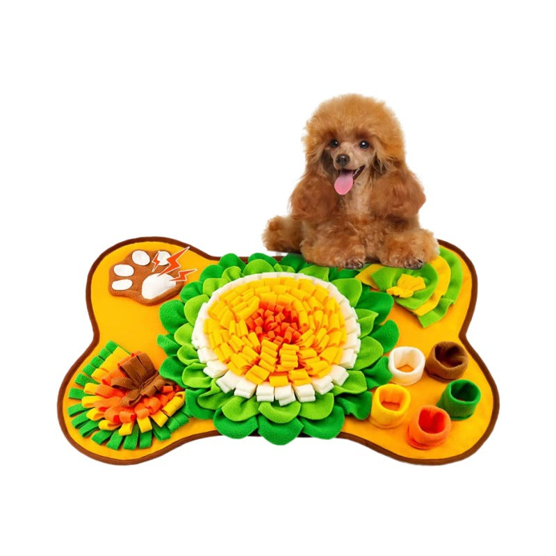 Cross-border new product sound pet sniffing mat dog educational artifact treasure hunting blanket toy sniffing slow food leaking mat