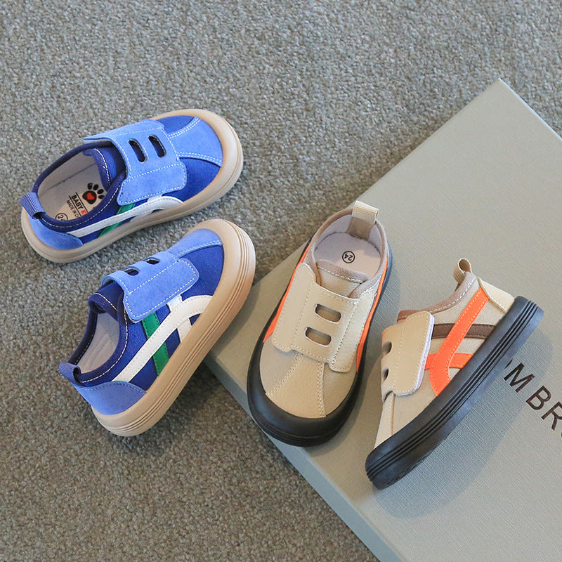 Spring and Autumn New Children's Canvas Shoes Boys Girls Skateboard Shoes Kindergarten Baby Shoes Soft Sole Sneakers Explosive Wholesale