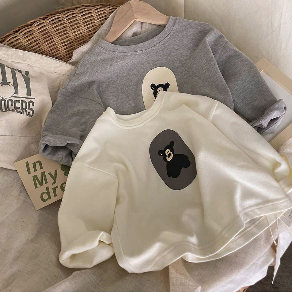 Children's spring and autumn clothes 2025 new cartoon round neck long-sleeved T-shirt casual Korean version of boys and girls baby pure cotton bottoming shirt