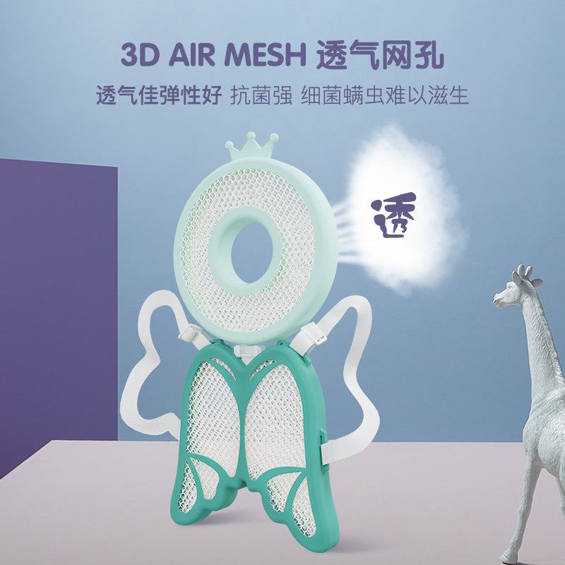 Baby anti-fall head protection pad baby head protection hat summer children's anti-fall pillow breathable 3D factory direct sales