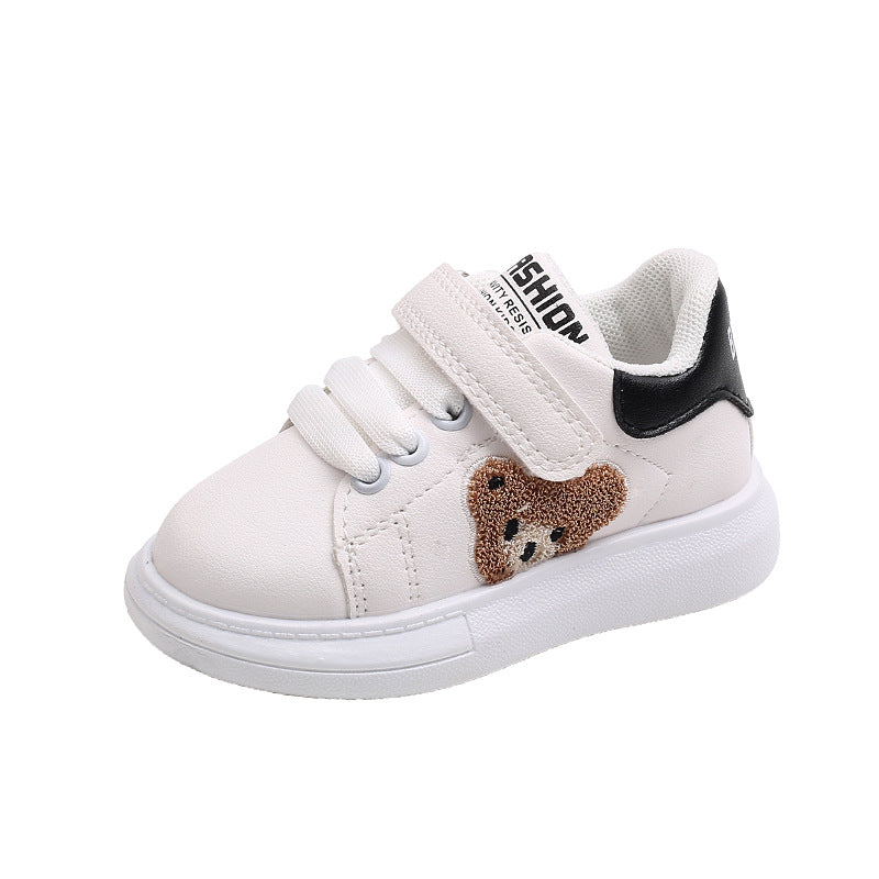 Children's shoes autumn new children's sports shoes panda baby girls white shoes boys casual shoes one piece dropshipping