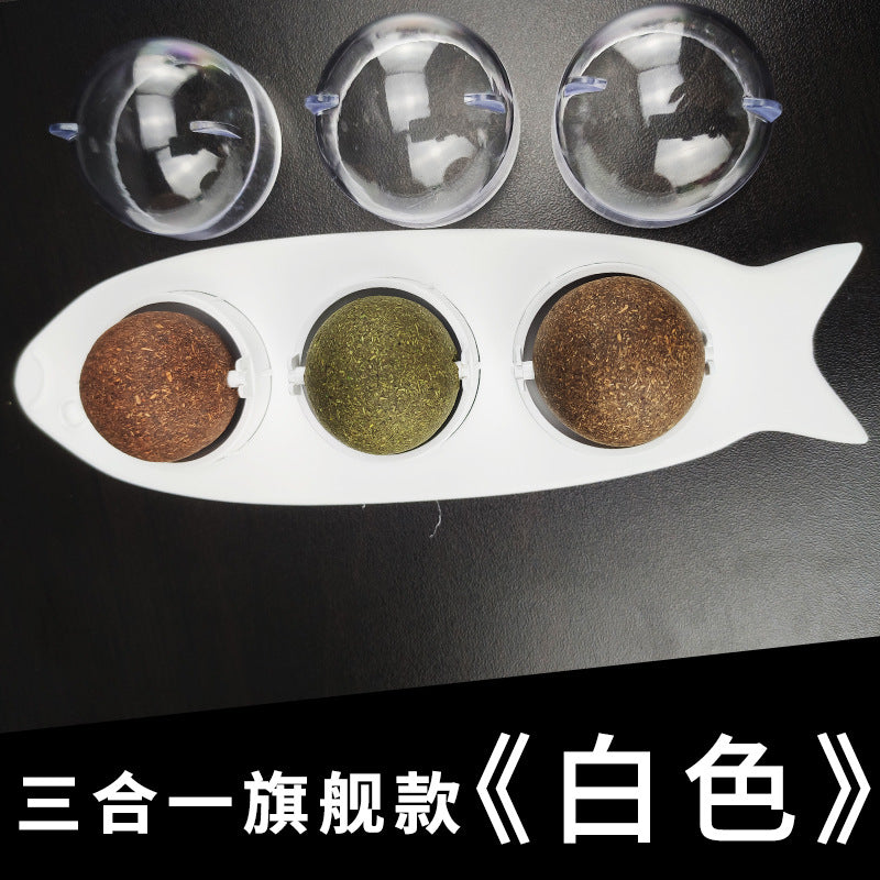 Pet cat toy mint ball cat toy molar stick catnip ball wood Tianjiao catnip toy