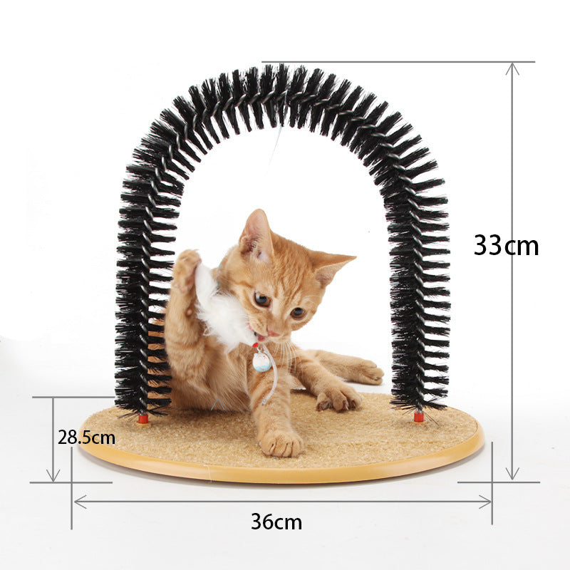 Cat toy arch hair scrubber cat massager cat massager pet bath brush hair scrubber itching scrubber