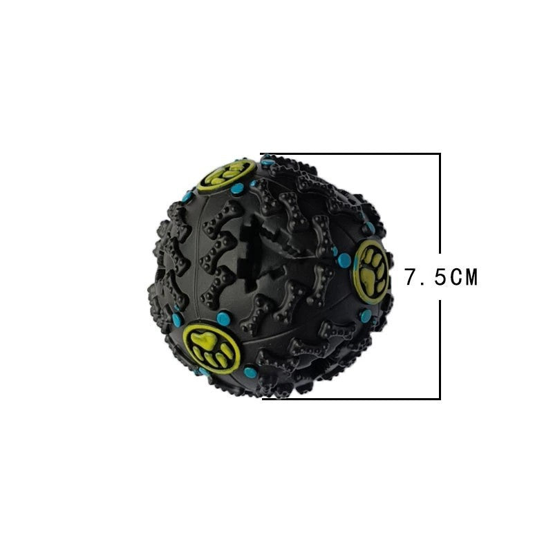 Food leaking ball dog food ball colorful weird sound grinding teeth resistant to bite rocking sound toy educational cross-border pet supplies