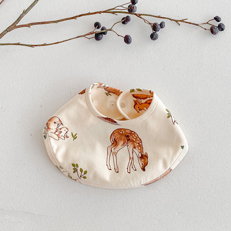 Spring and Autumn Baby Bibs Double-layer Cotton Bibs Baby Bibs Scarf Children's Cute Bibs Four Seasons