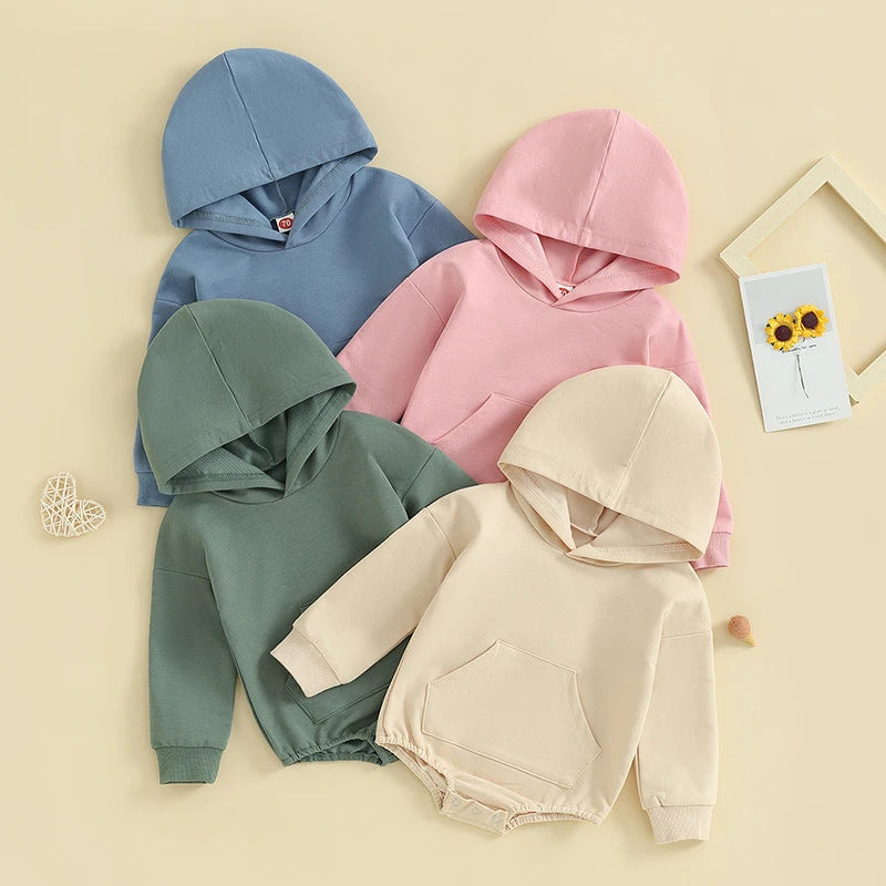 Baby autumn and winter jumpsuit hooded jumpsuit newborn toddler cross-border foreign trade jumpsuit romper soft and comfortable