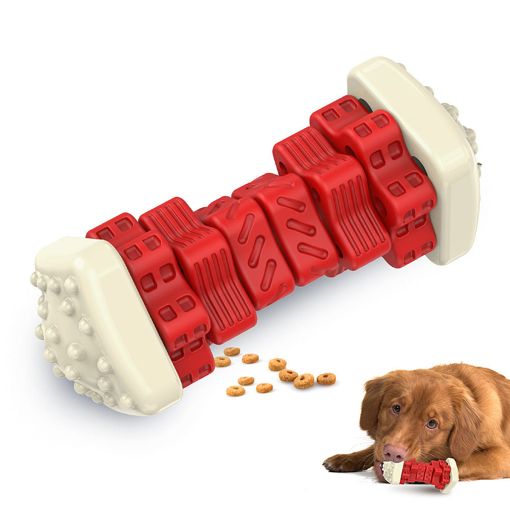 Amazon's new pet dog chew chewing dumbbell toy dog teeth cleaning natural rubber toy