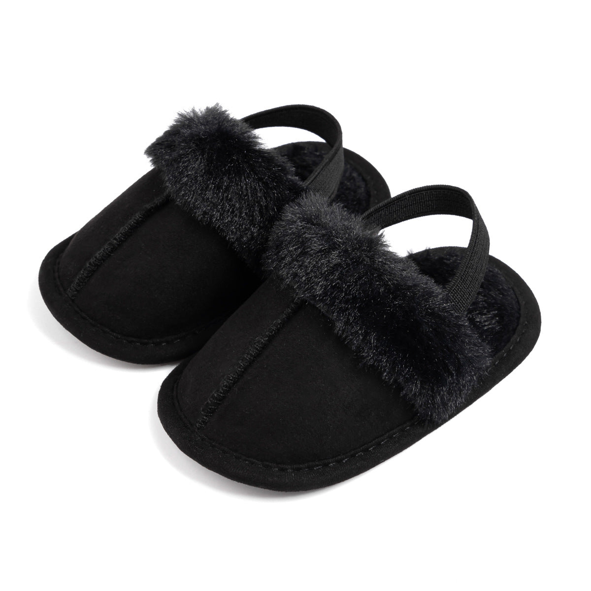 Autumn and winter popular toddler shoes baby shoes 0-1 years old warm shoes cotton shoes casual soft sole plus velvet baby shoes fur shoes