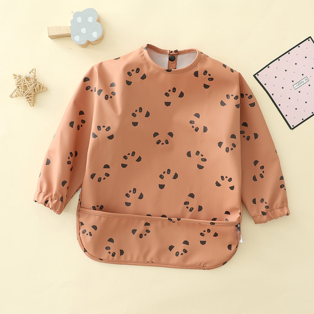 Children's waterproof anti-clothing bib baby eating bib super soft waterproof baby meal pocket anti-dirty feeding