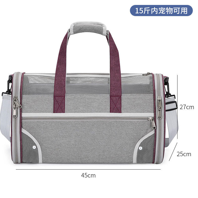 Spot pet bag portable breathable car cat bag hand-held foldable pet box multifunctional dog bag cross-border