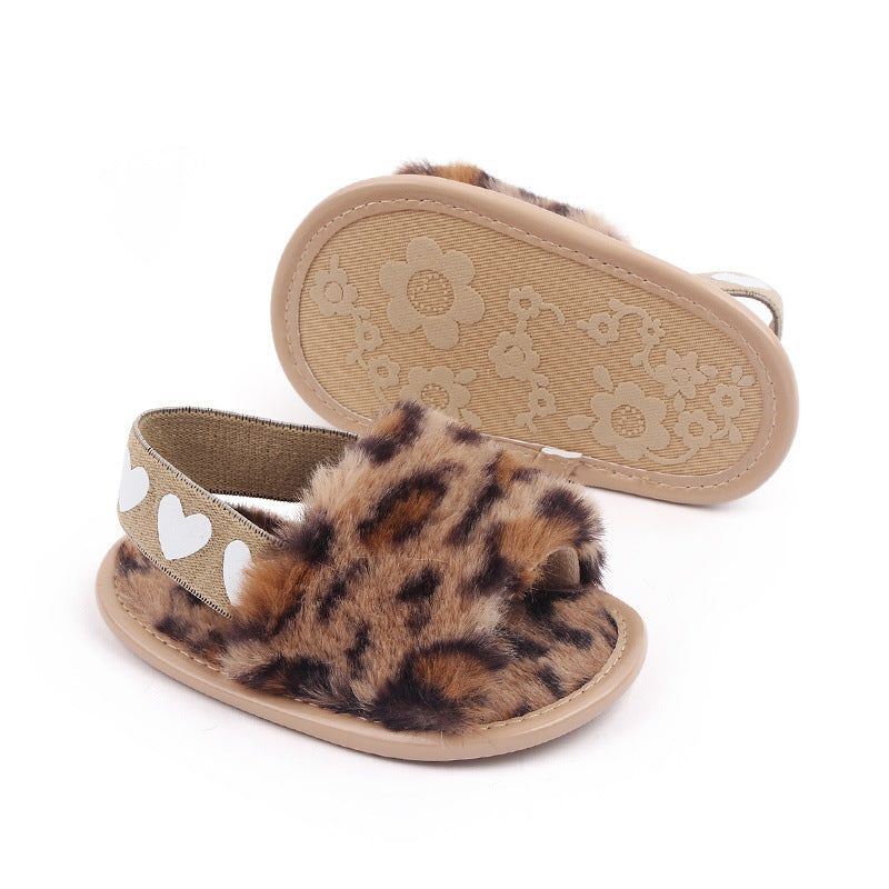 0-1 years old elastic baby sandals fashion tie dye baby shoes fur sandals toddler shoes 2801