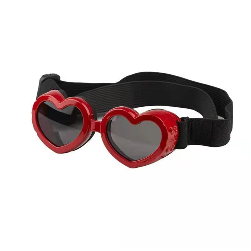 Pet glasses dog cat sunglasses universal white anti-ultraviolet windproof love goggles clothes accessories