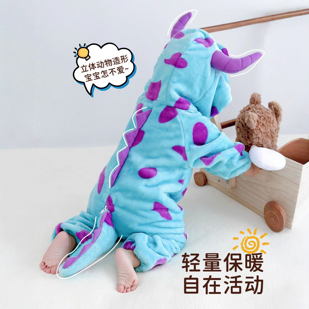 Autumn baby clothes jumpsuit thick baby children pajamas outdoor clothes Anyang children's clothing type A long-sleeved climbing clothes