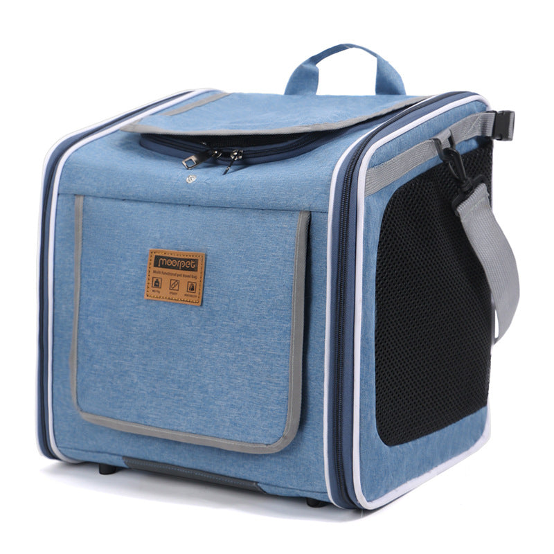 Motorcycle pet bag, bicycle bag, convenient to go out, can be cross-body, can be double-shoulder, easy to fold, cat bag, pet bag