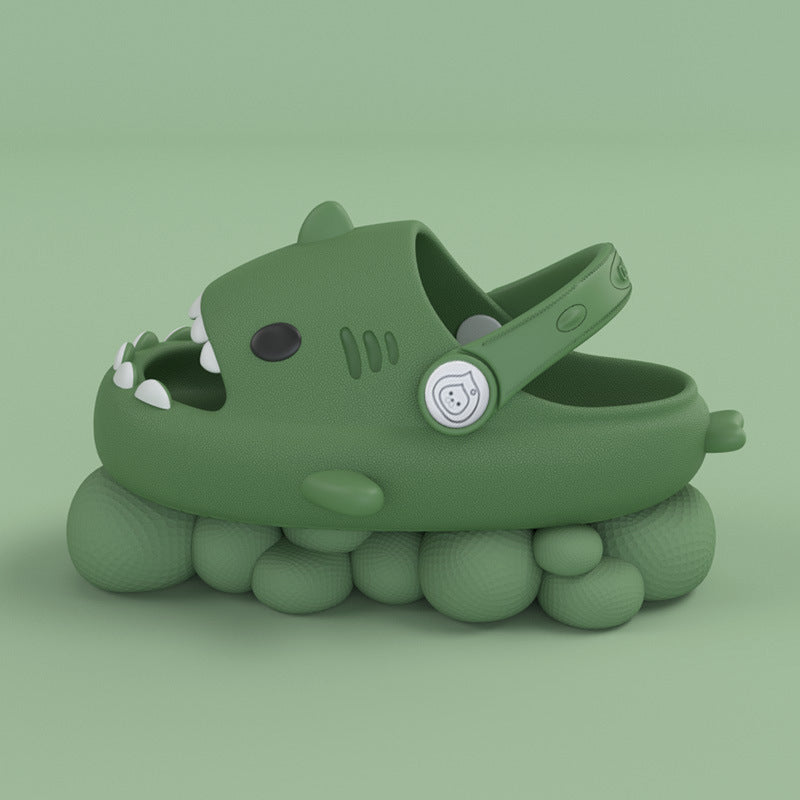 Shark children slippers summer boy cartoon cute non-slip boy sandals and slippers children baby baby hole shoes female