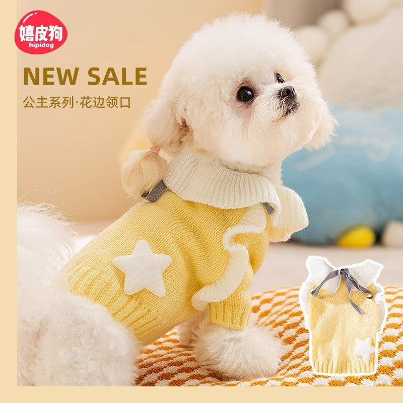 Autumn and Winter Dog Cute Funny Crazy Circus Clown Sweater Halloween Cat Suit Pet Dog Clothes