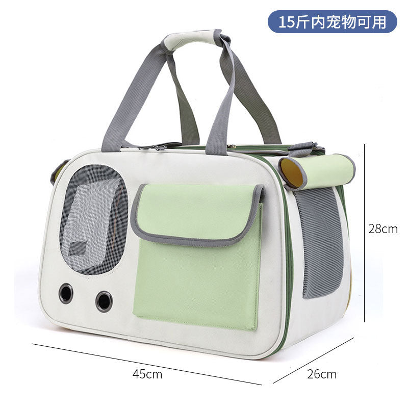 Spot pet bag portable breathable car cat bag hand-held foldable pet box multifunctional dog bag cross-border