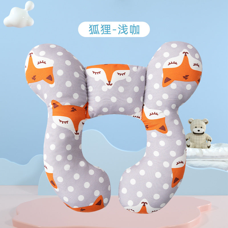 New style cartoon children's pattern children's U-shaped pillow travel stroller neck protection baby head shaping pillow spot