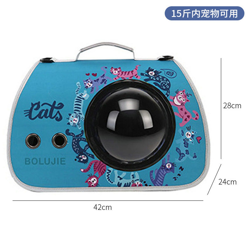 Wholesale cat bag convenient pet folding pet bag cat breathable space capsule single shoulder portable dog backpack