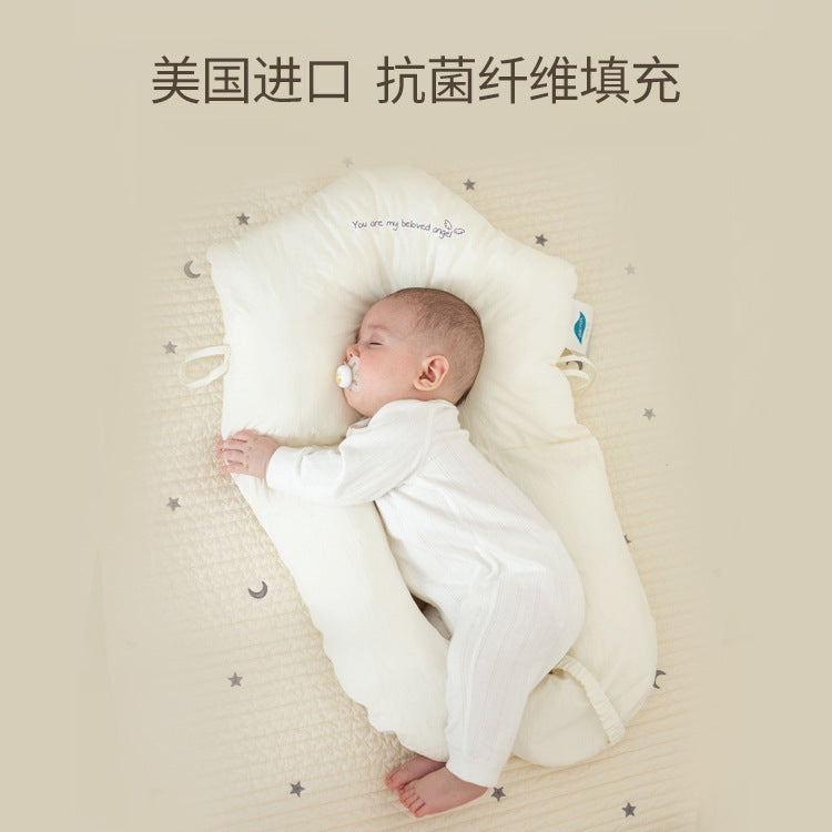 Cross-border baby shaping pillow soothing pillow anti-startle newborn baby anti-biased head correction pillow