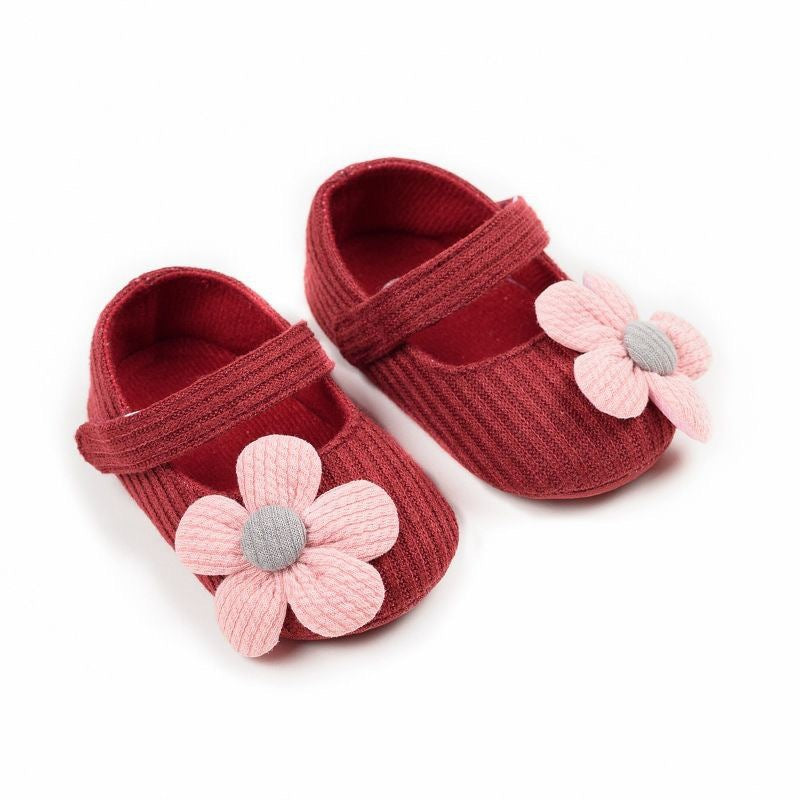 Baby girl baby soft bottom bow cloth shoes spring and autumn style 6-12 months non-slip 0-1 year old little princess