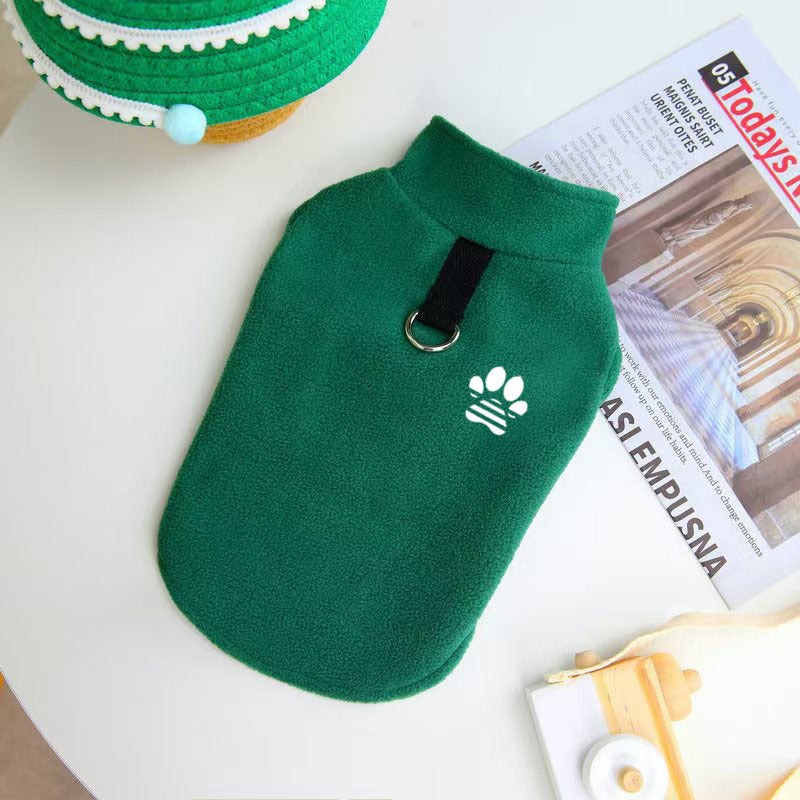 Amazon's hot-selling pet clothes for autumn and winter, new pet fleece clothing, traction-resistant warm vest