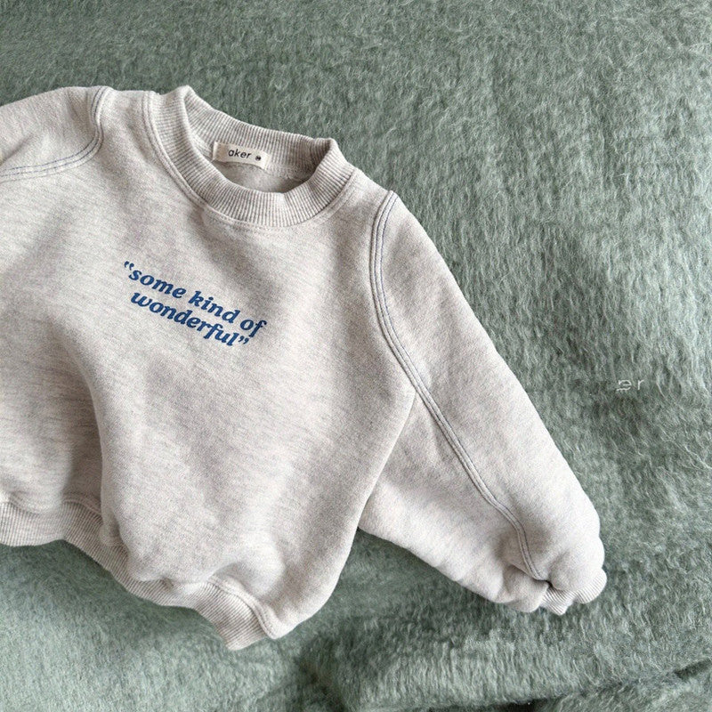 Infant spring clothes Korean children's clothing baby sweater 2024 spring new baby letter sweater