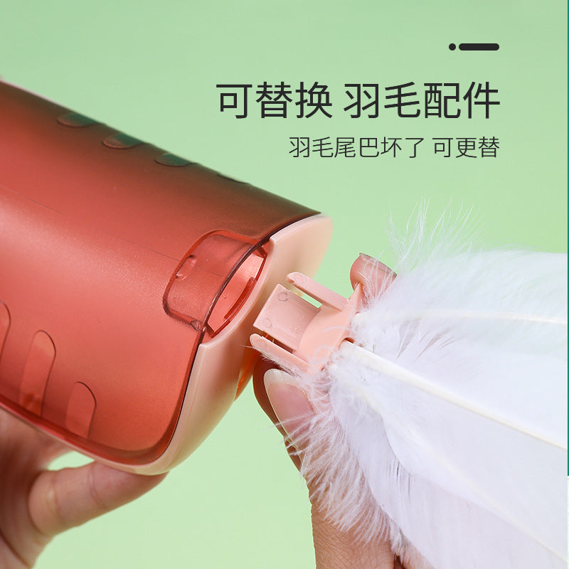 New pet supplies cat toys tumbler with cat teaser feather cat feeder swing chicken feeder toy