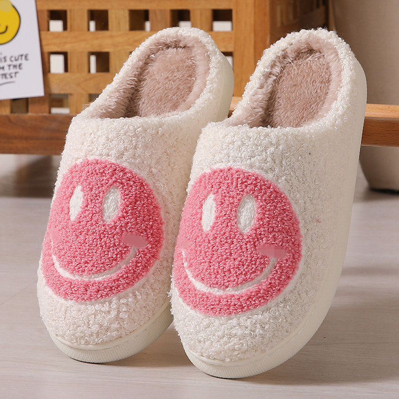Halloween cross-border mushroom hot sale winter peach heart cotton slippers women wholesale indoor home rainbow plush warm slippers