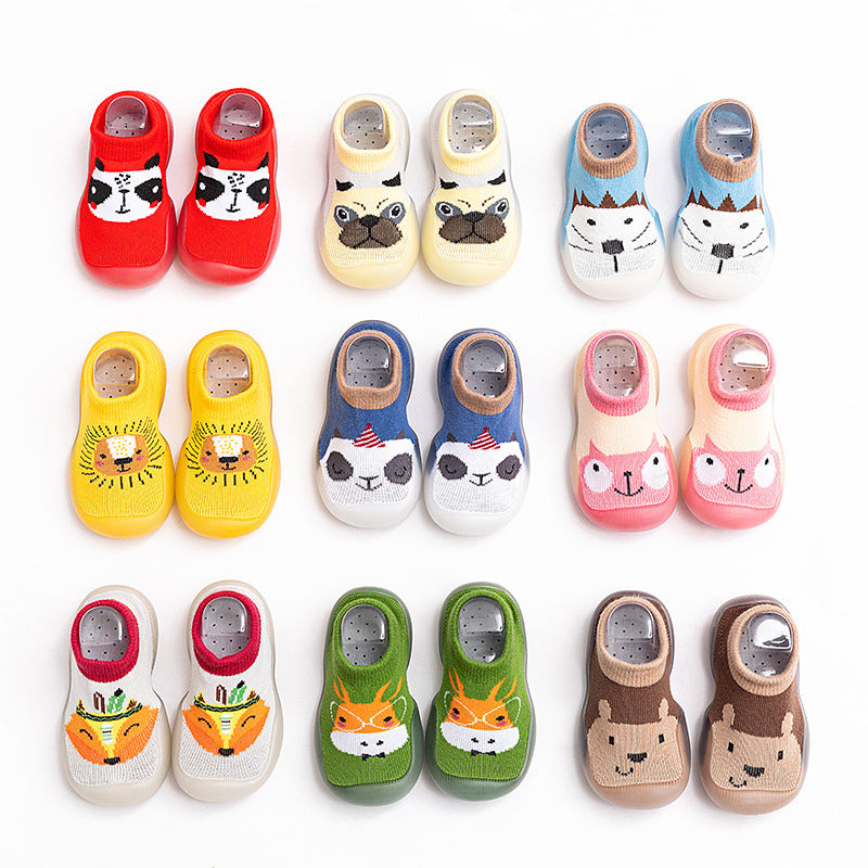 Spring and autumn children's tube breathable socks shoes non-slip floor shoes baby cartoon shoes baby indoor soft-soled toddler shoes