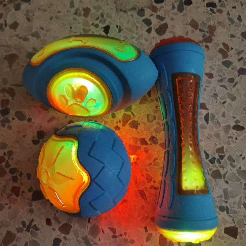 Luminous toy Amazon pet toy floating tire bite-resistant teeth cleaning toy molar self-hi Teddy Bichon