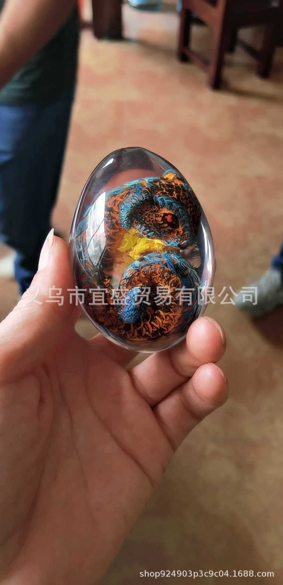 Halloween cross-border new dragon egg lava base resin luminous dinosaur egg decoration home furnishings decoration egg
