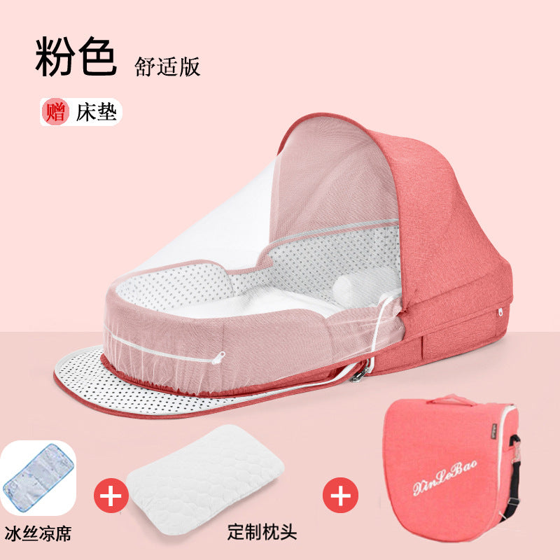 Crib portable removable bed-in-bed multifunctional foldable baby bed newborn bb crib with mosquito net