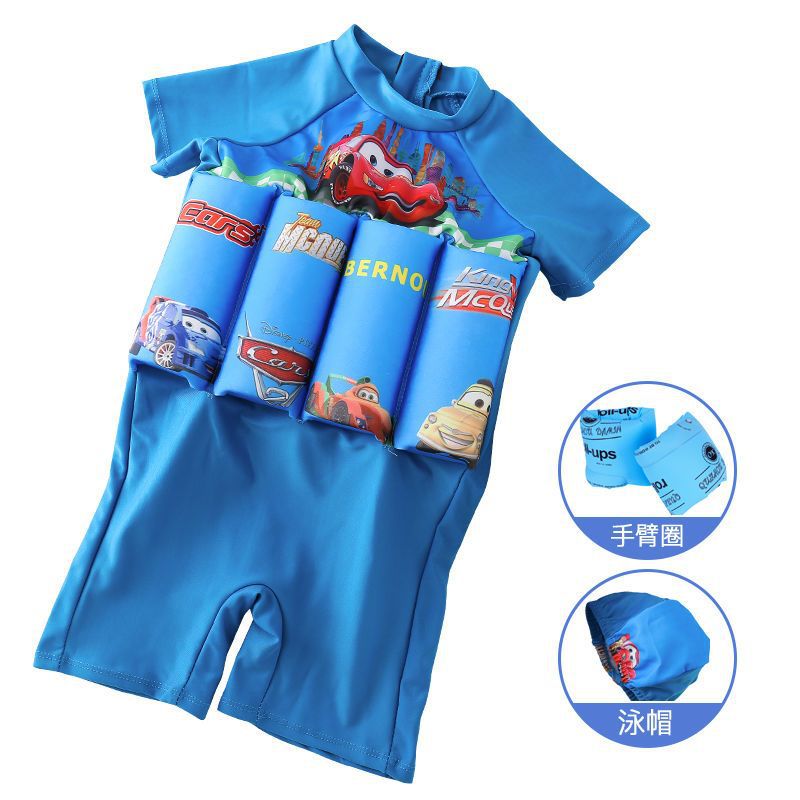 Uoa2023 new children's swimsuit one-piece buoyancy boys and girls swimsuit baby cute swimming equipment summer